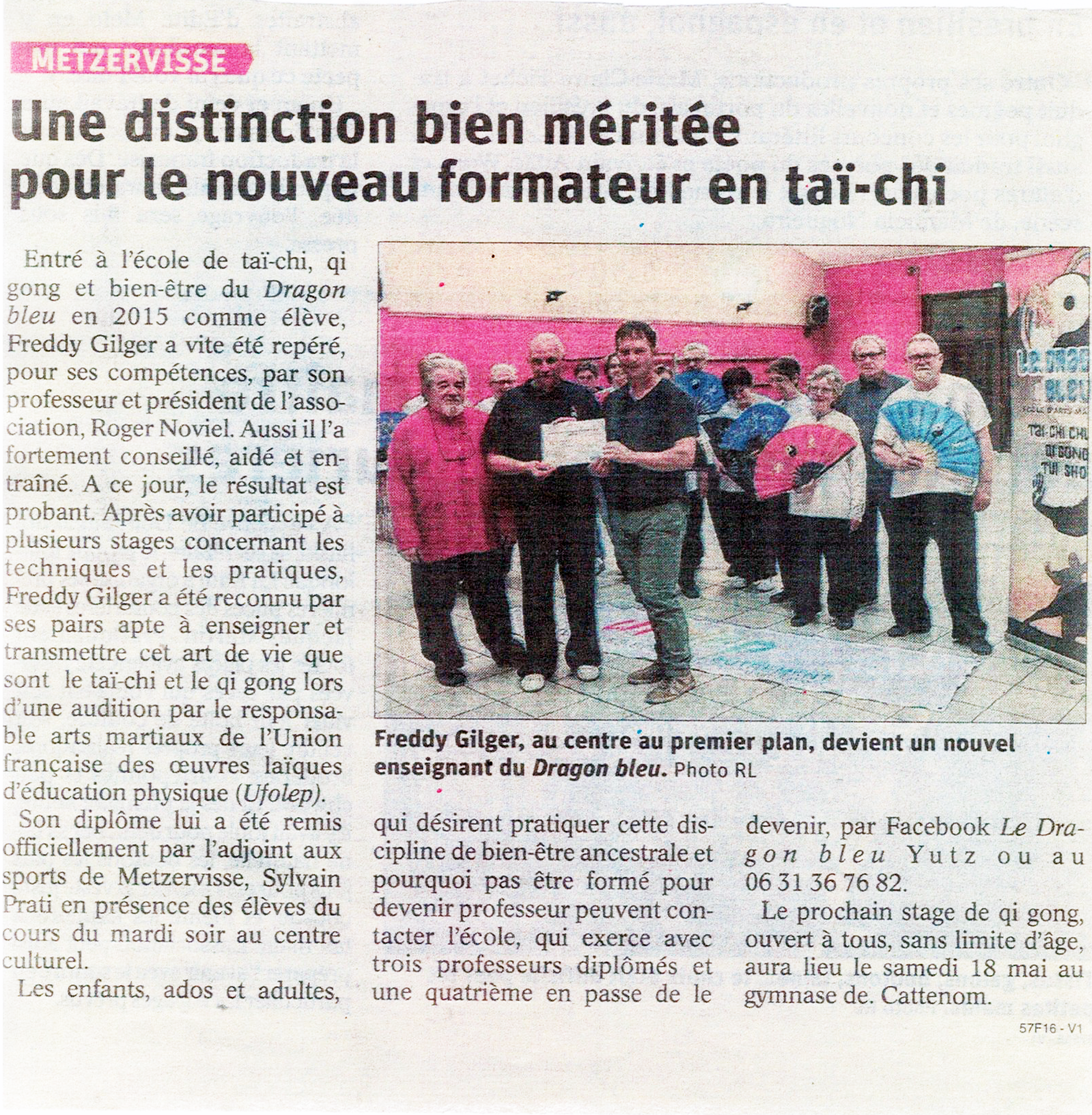 distinction ufolep 57 revue de presse